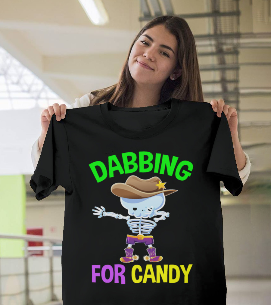 Cowboy Skeleton Dabbing for Candy T-Shirt