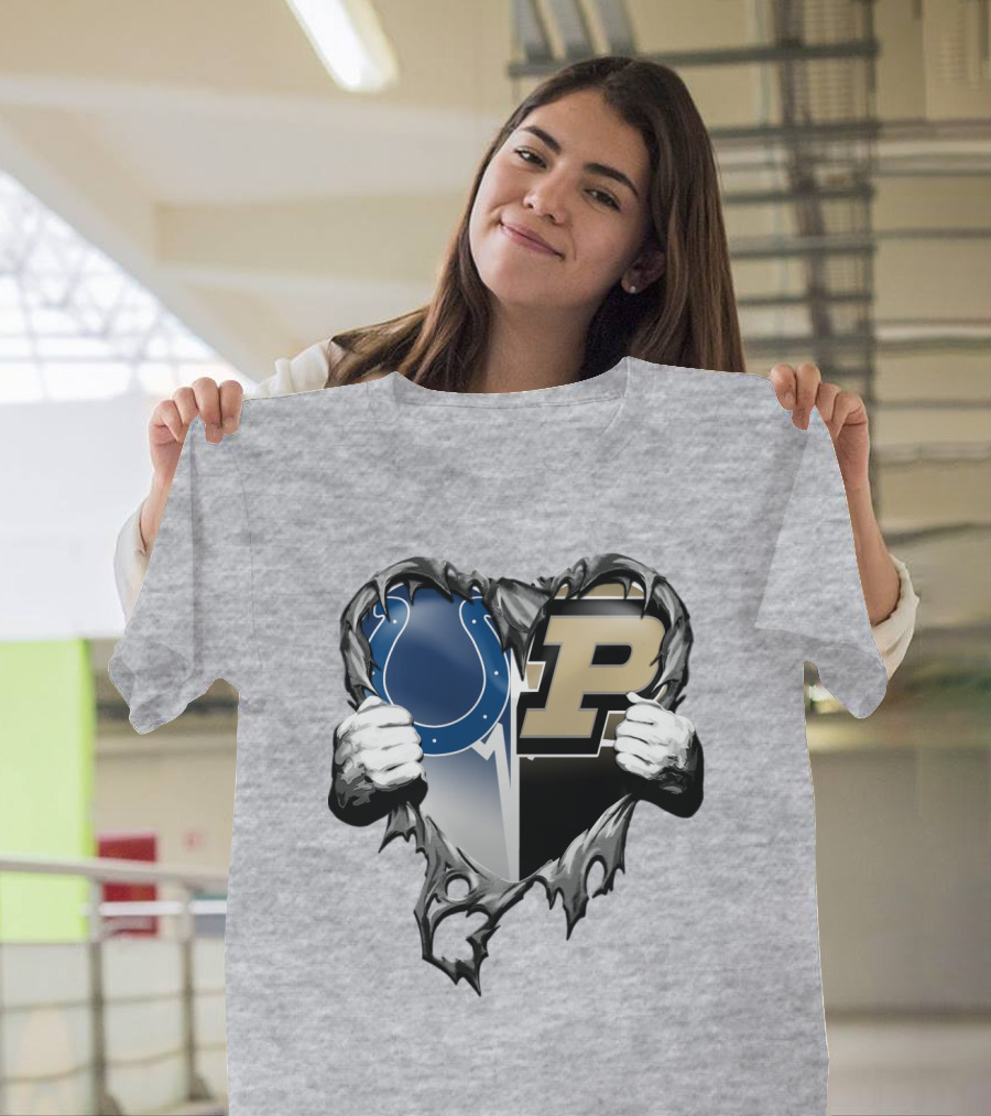 Colts Purdue Heart Revealed T-Shirt