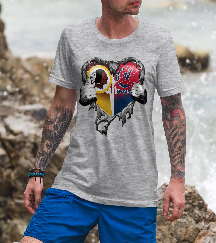 Washington Redskins Wizards Heart T-Shirt