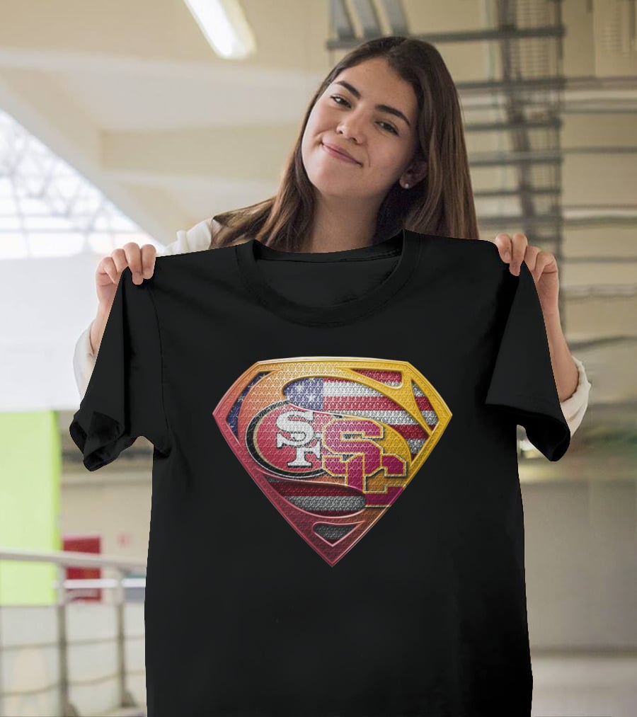 Sf Usc Super Shield United States Flag T-Shirt