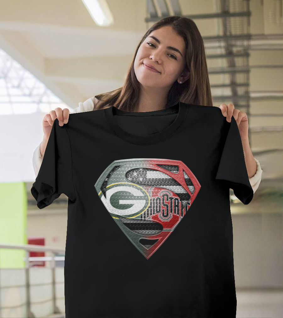 Packers Ohio State Superman Logo Fusion Sspus140 T-Shirt