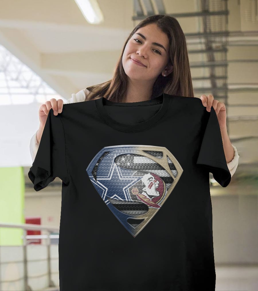 Cowboys Seminoles Superman Logo Fusion T-Shirt