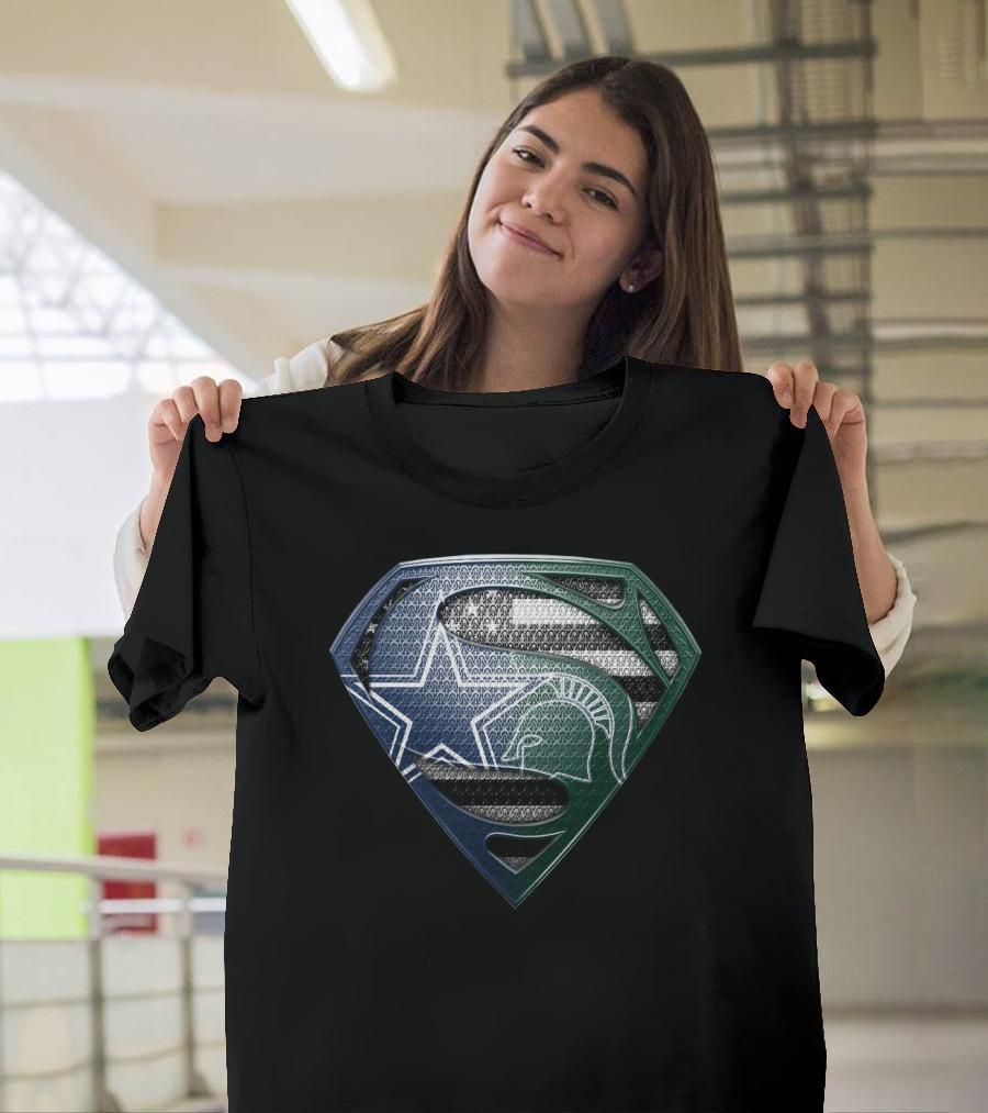 Cowboys Spartans Superman Shield Mashup Sspus187 T-Shirt