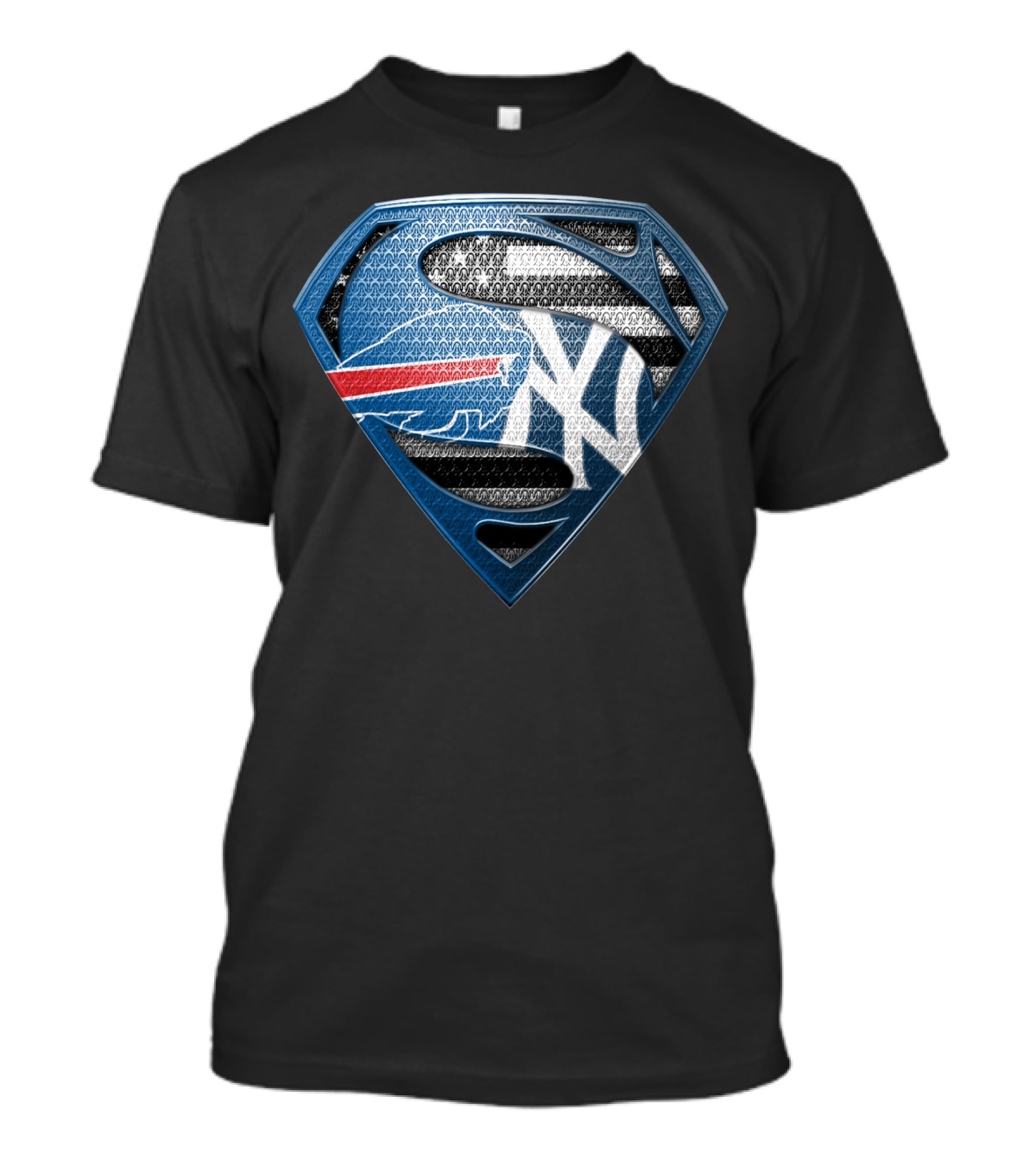 Buffalo Bills Superman New York Yankees T-Shirt