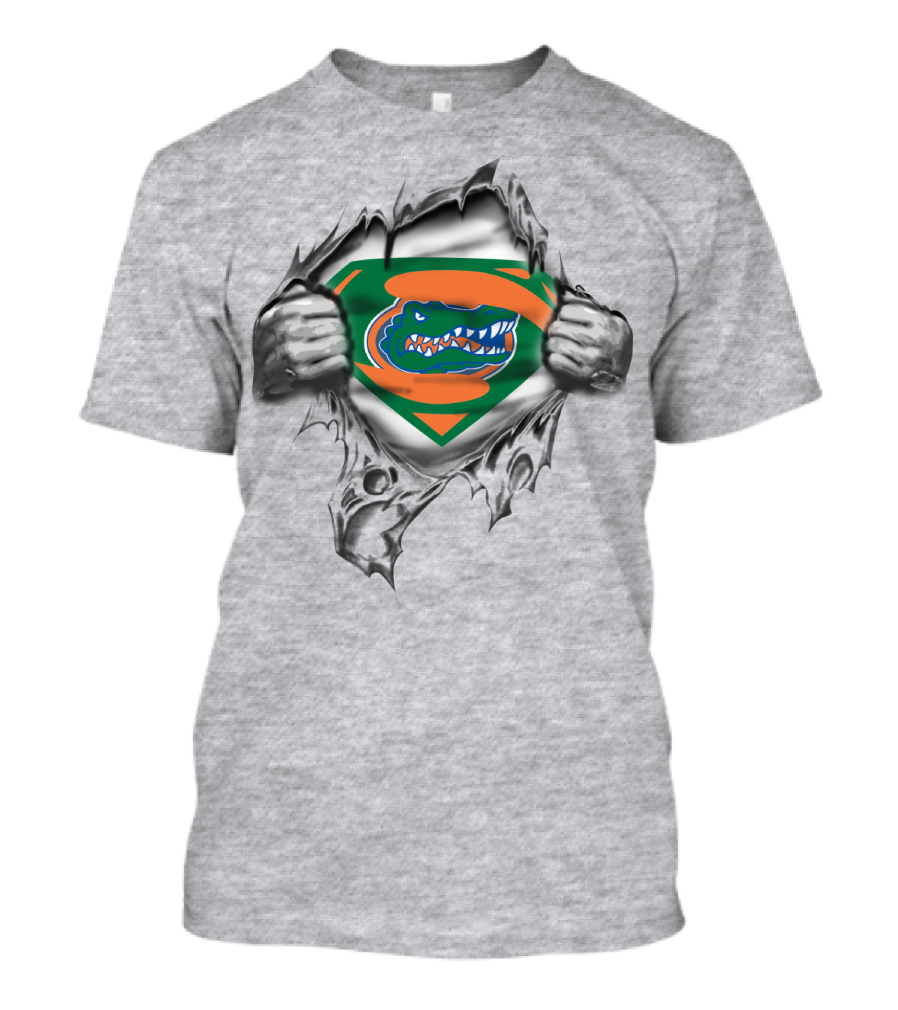 Florida Gators Logo Superhero Rip T-Shirt