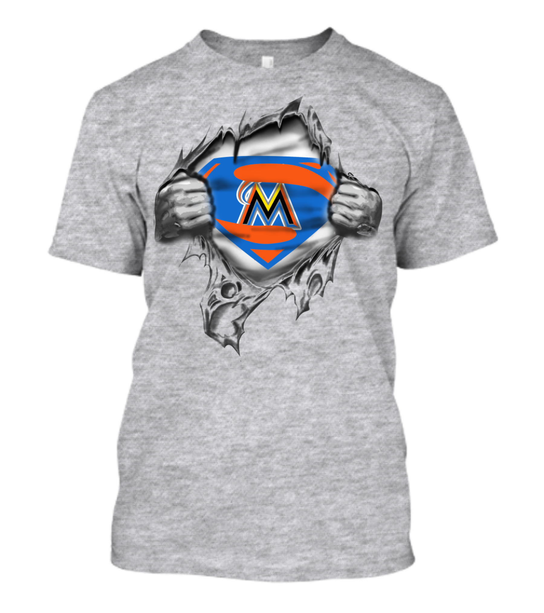 Miami Marlins Super Logo Reveal T-Shirt
