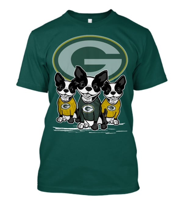Green Bay Packers Boston Terriers T-Shirt