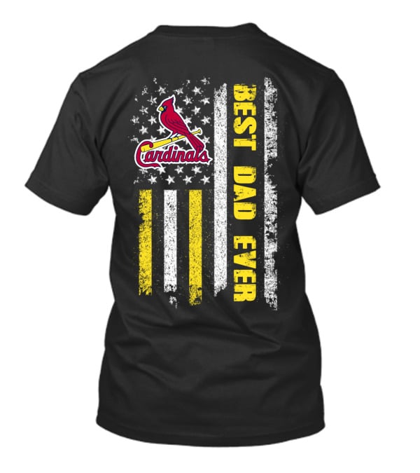 Cardinals Best Dad Ever Flag Evd 103 T-Shirt
