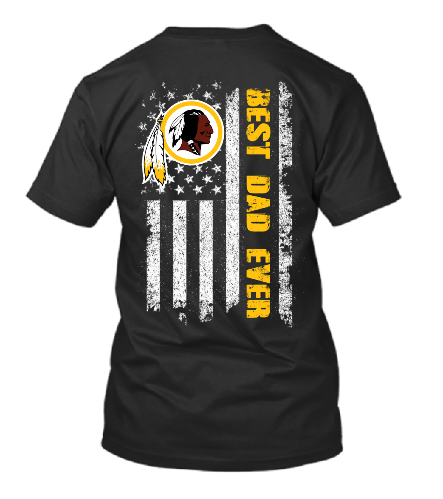 Best Dad Ever Evd 145 Washington Football Flag T-Shirt