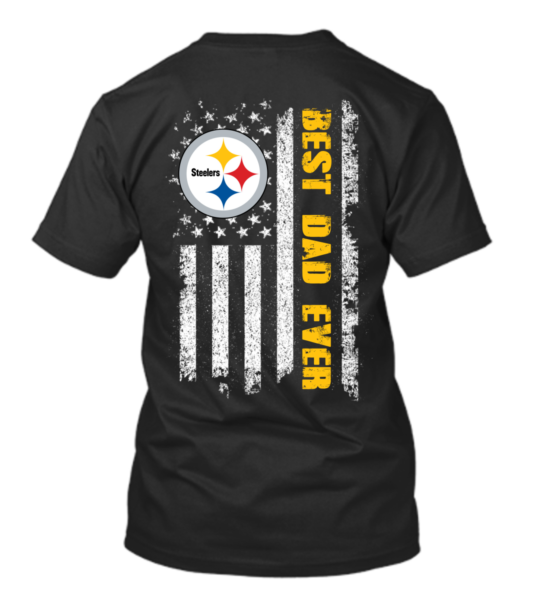 Steelers Best Dad Ever Flag T-Shirt