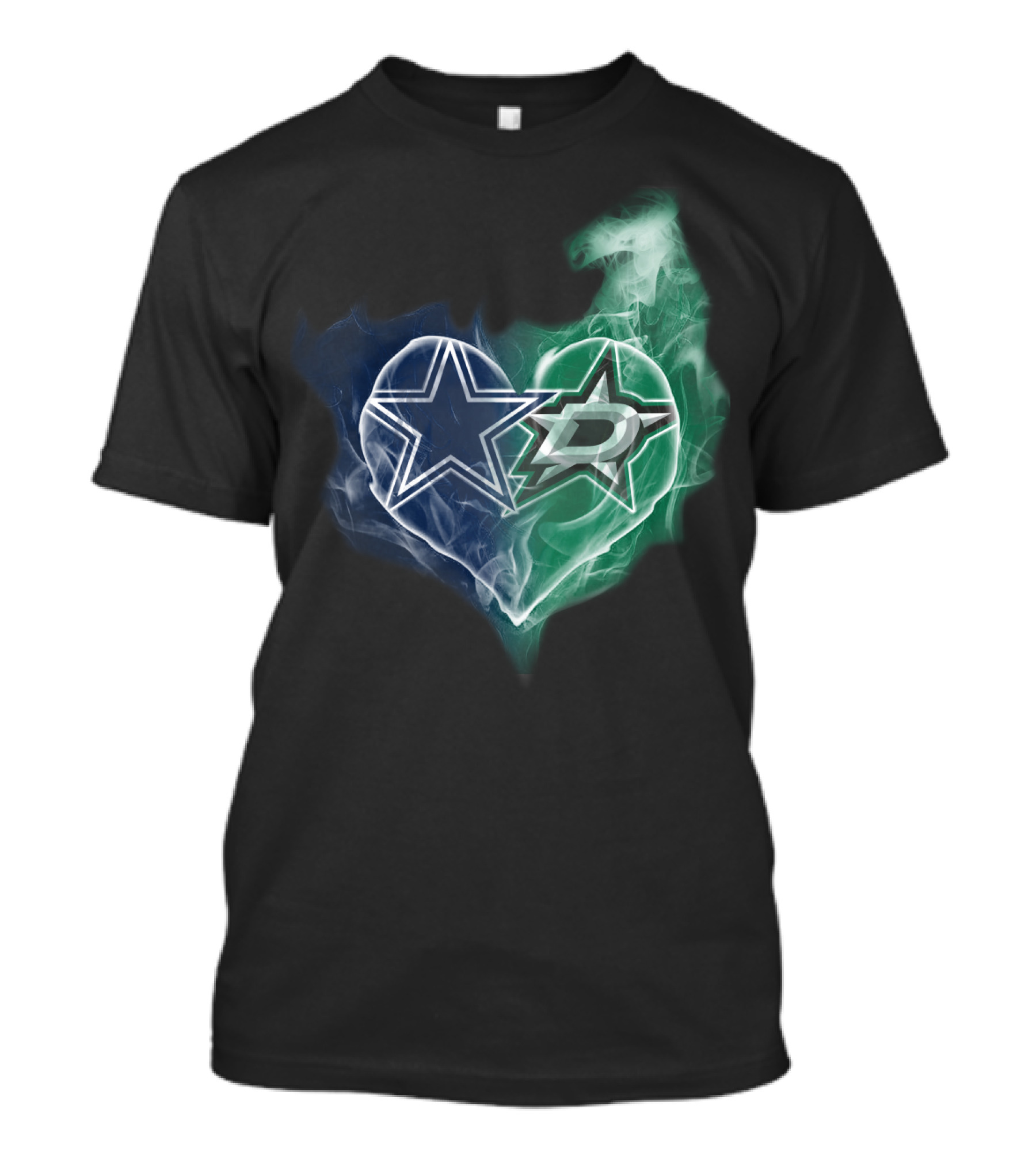 Dallas Cowboys Dallas Stars Heart T-Shirt