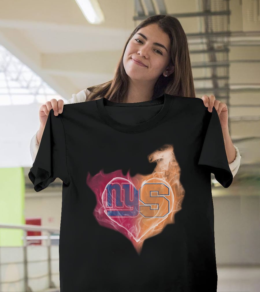 Ny Giants Syracuse Heart Fire Fusion T-Shirt