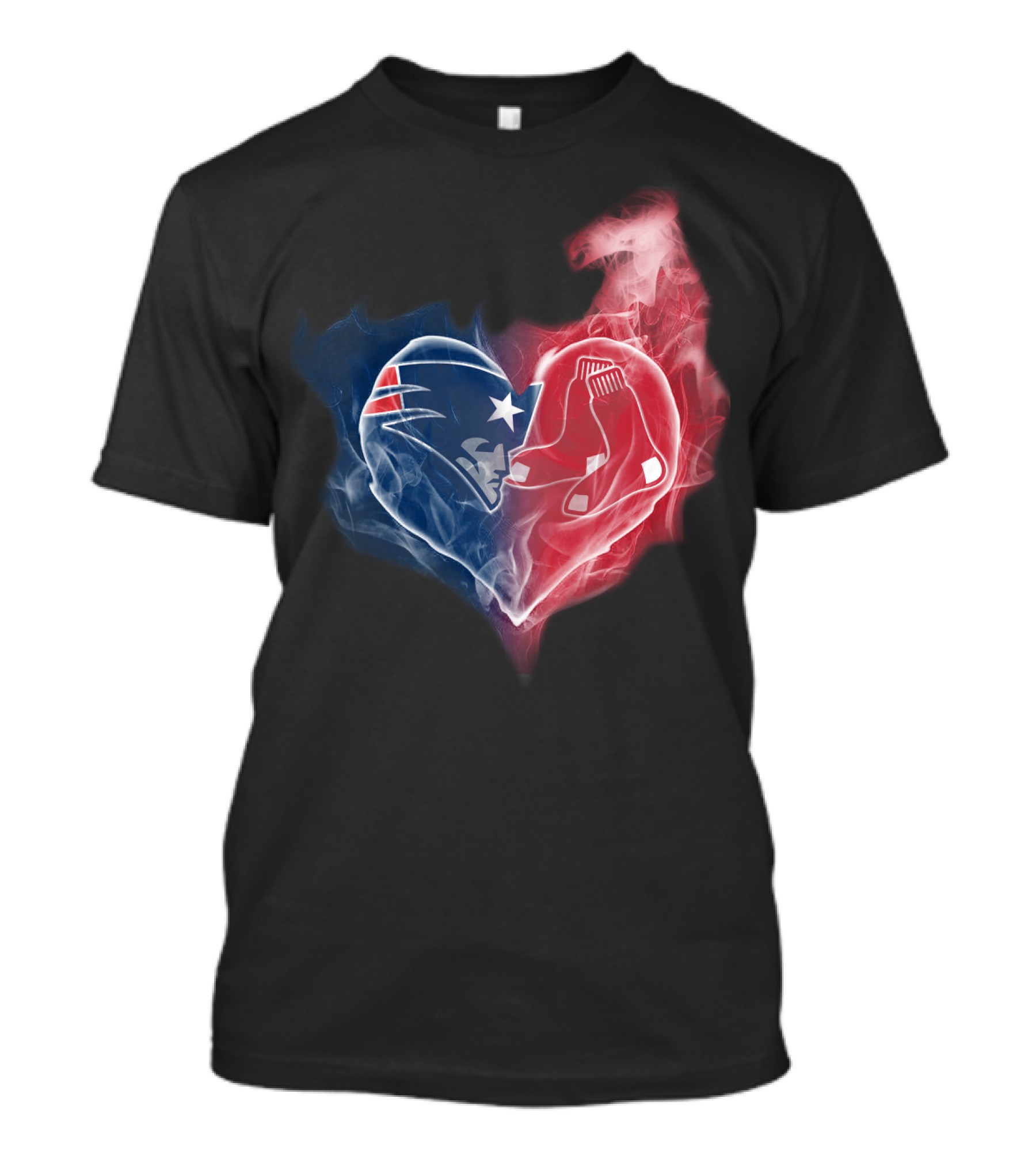 Patriots Red Sox Heart Fusion T-Shirt