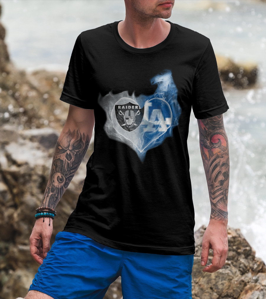 Raiders La Heart Smoke Fusion T-Shirt