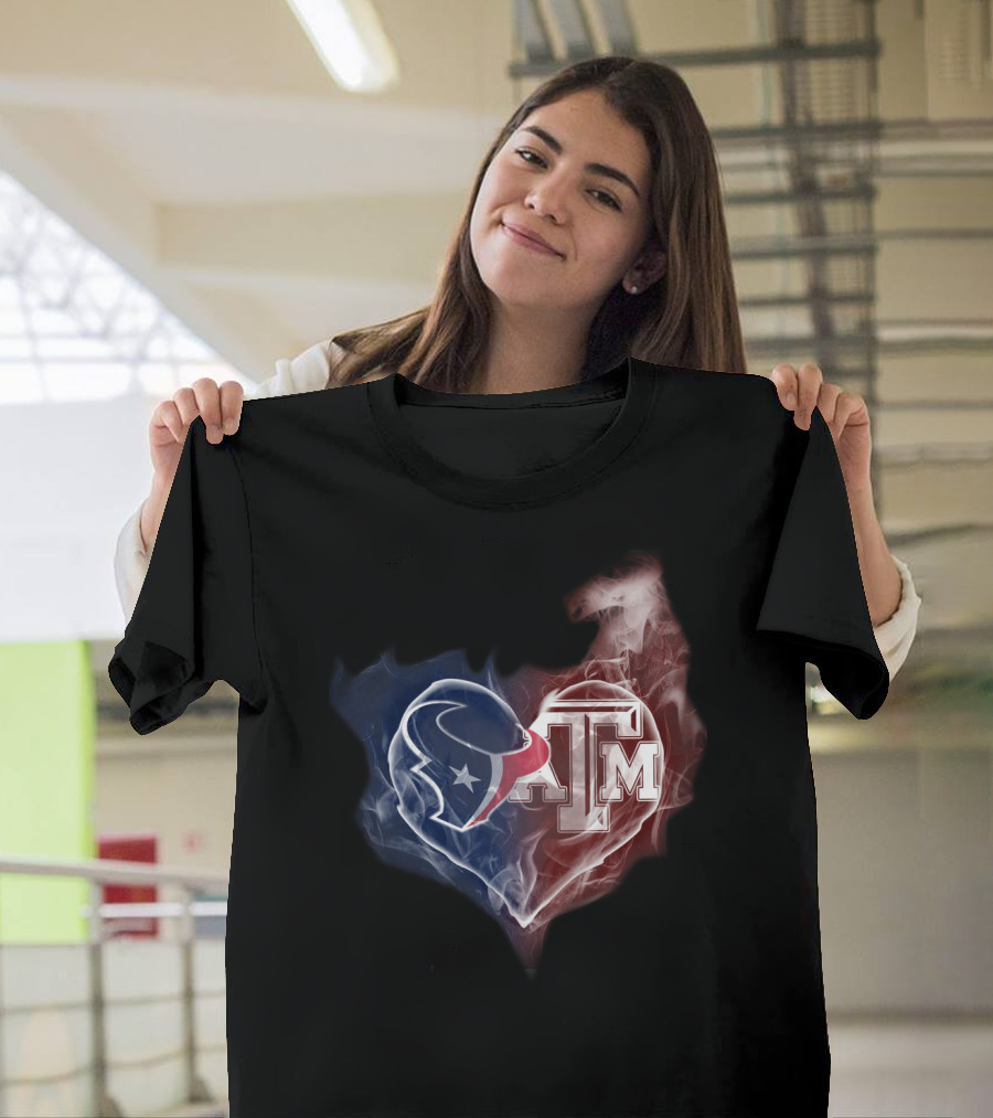 Houston Texans Texas A&M Heart Fusion T-Shirt