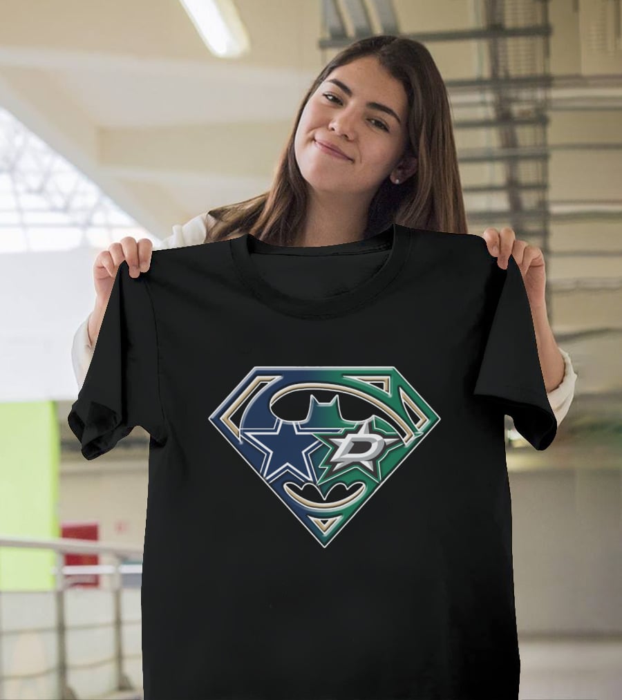 Dallas Cowboys Stars Batman Superman Dallas Stars Bat 047 T-Shirt