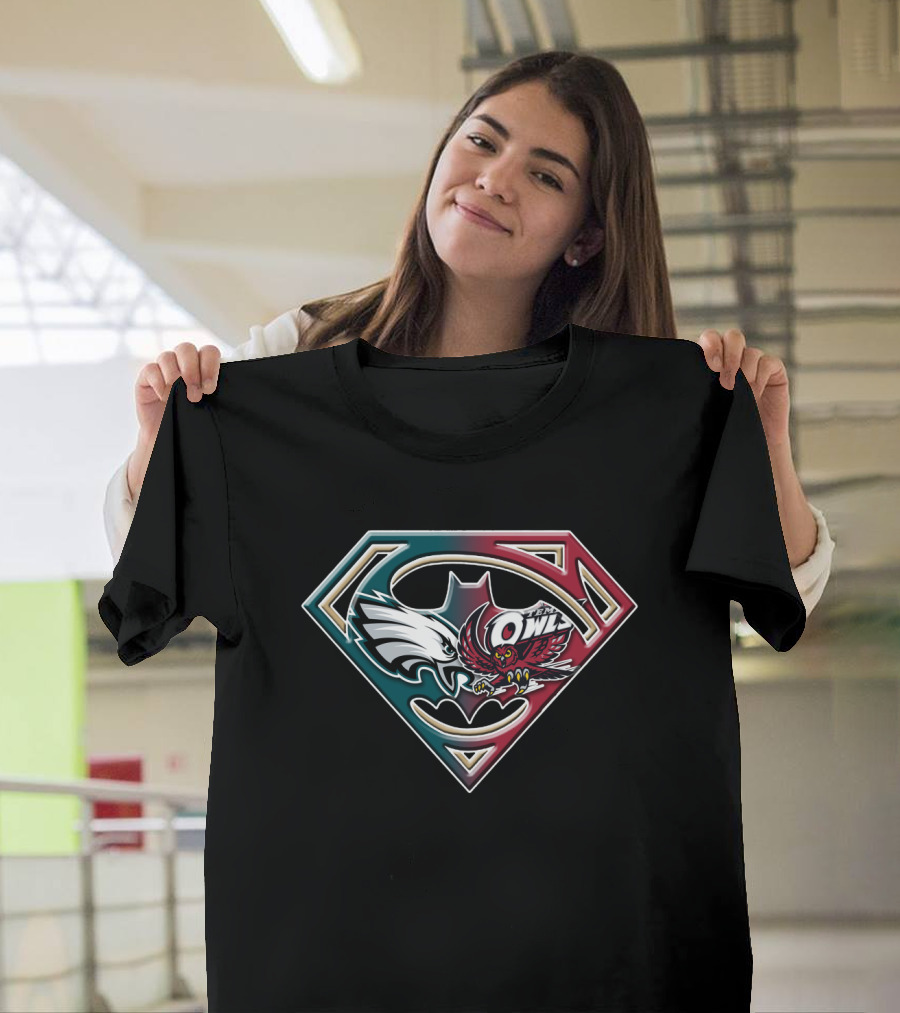 Superman Shield With Owl And Batman Wings Bat 060 T-Shirt