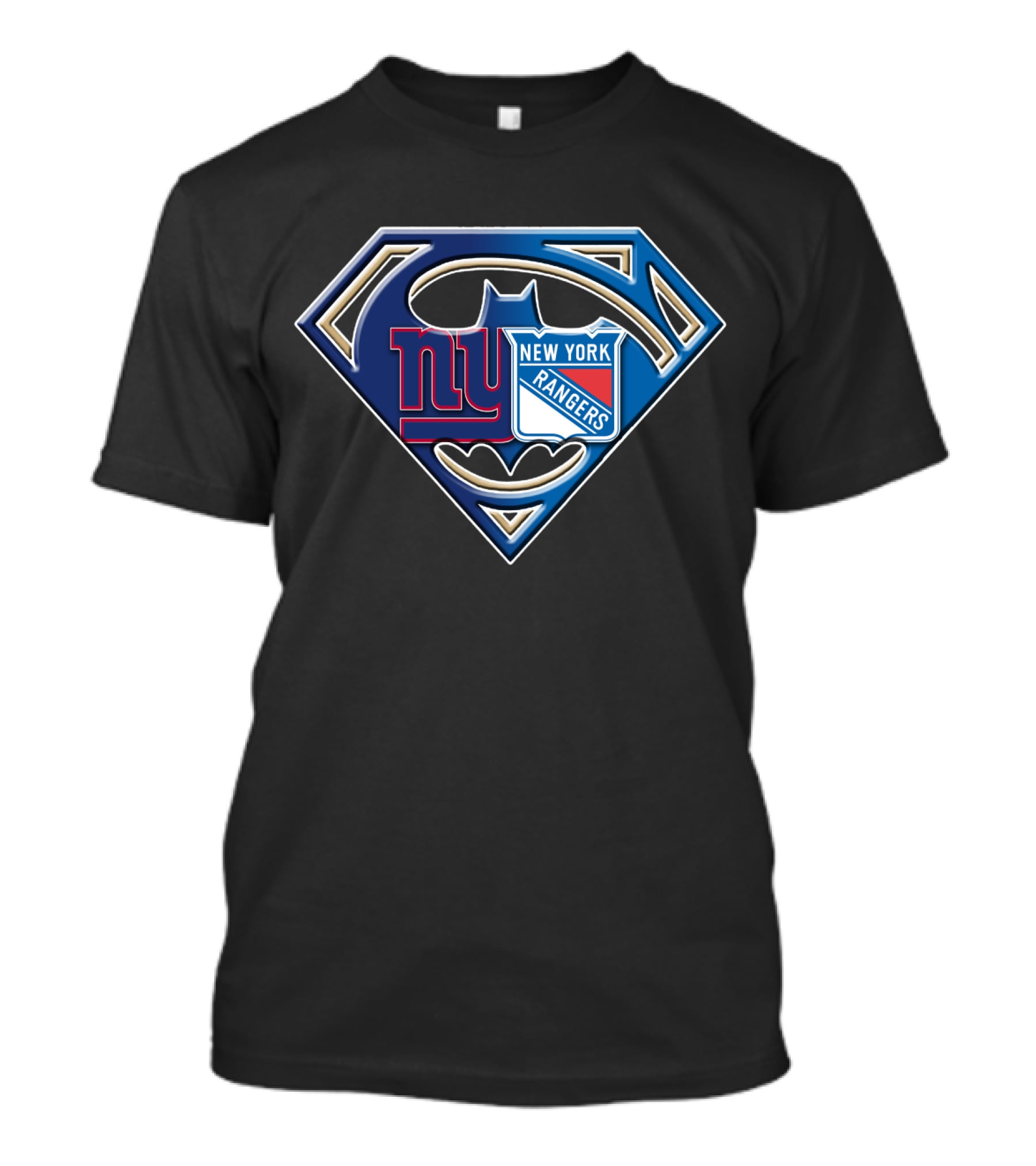 Ny Giants Rangers Batman Superman T-Shirt