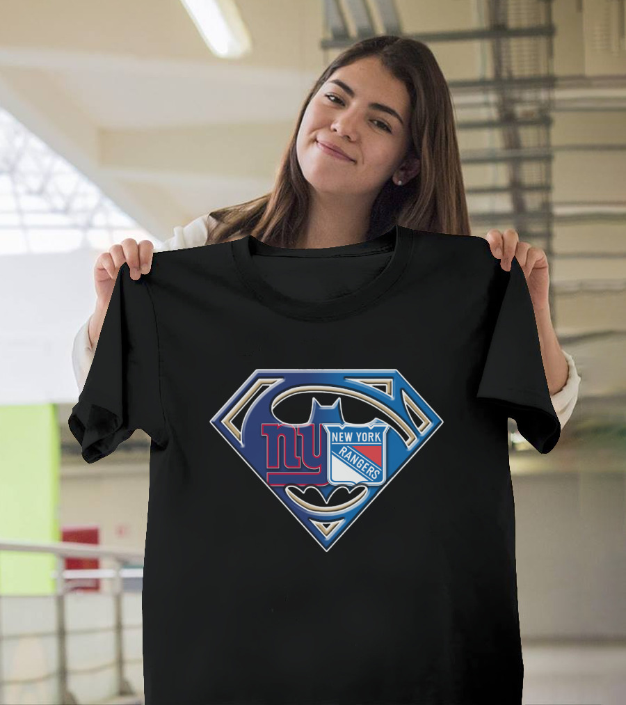 Ny Giants Rangers Batman Superman T-Shirt