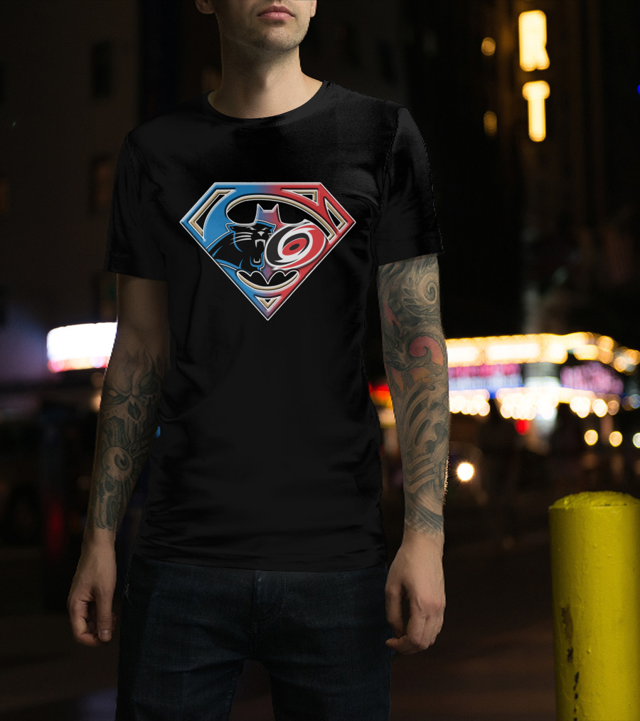 Panthers Hurricanes Superman Logo Fusion T-Shirt