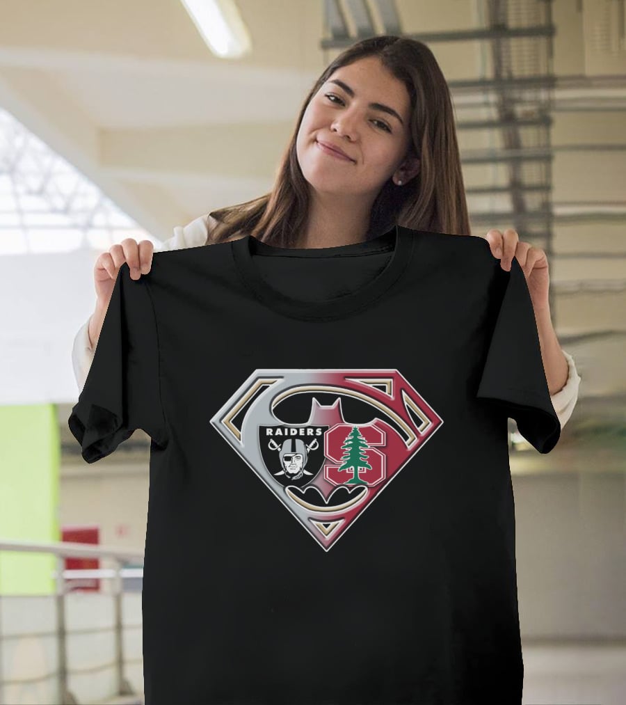 Raiders Stanford Superhero Logo Combo T-Shirt