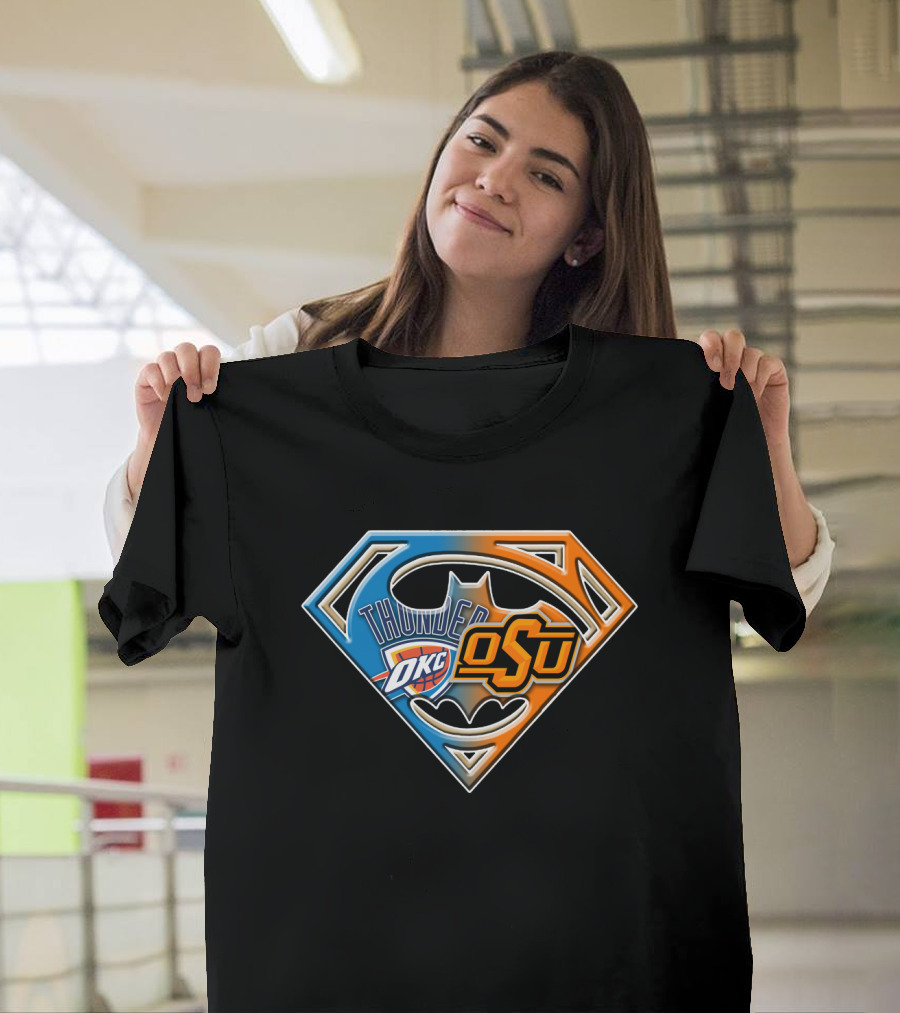 Thunder Okc Osu Bat 127 Superhero T-Shirt