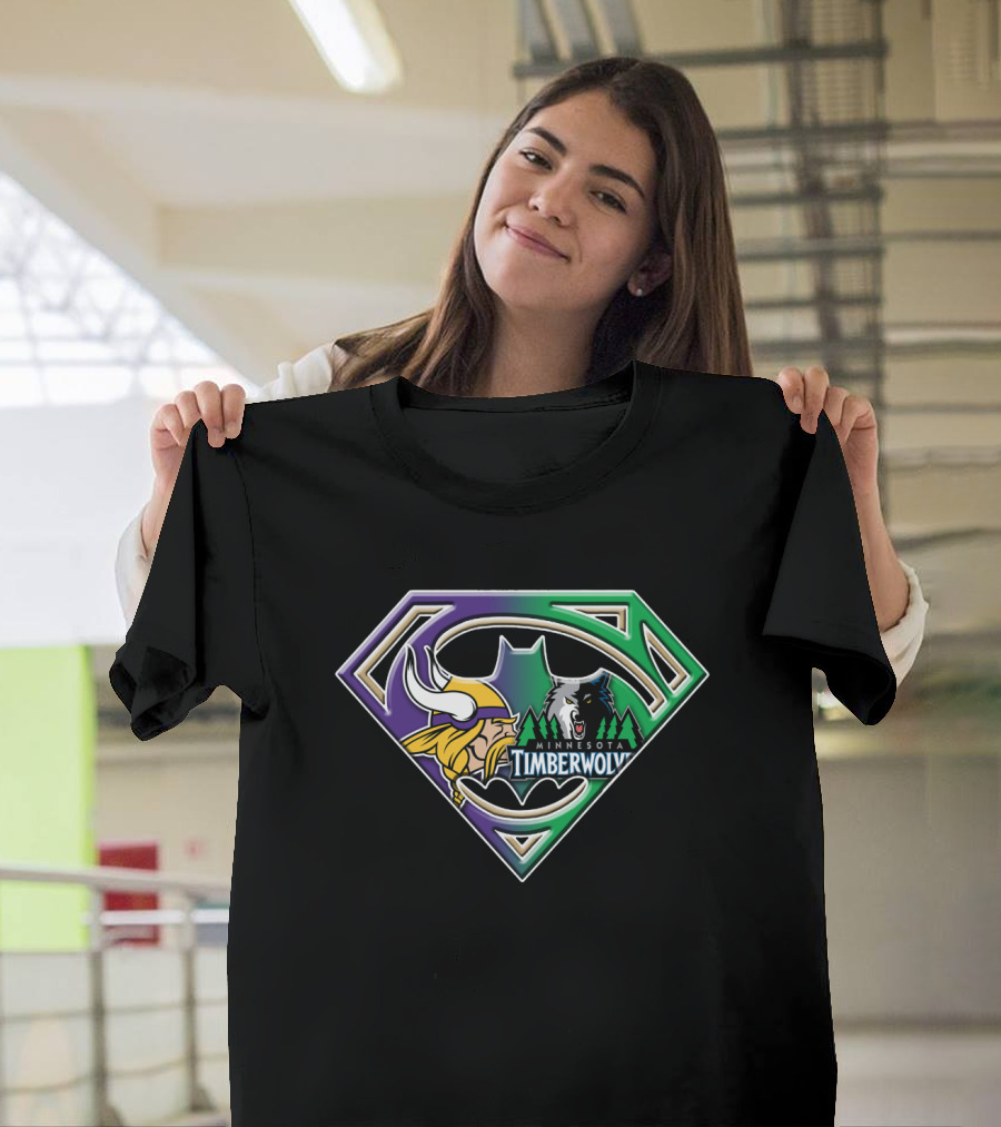 Minnesota Timberwolves Viking Superman T-Shirt