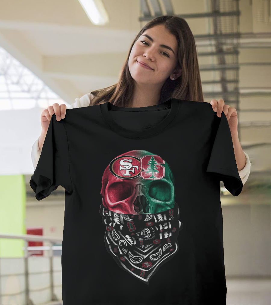 San Francisco 49ers Stanford University Skull Bandana T-Shirt