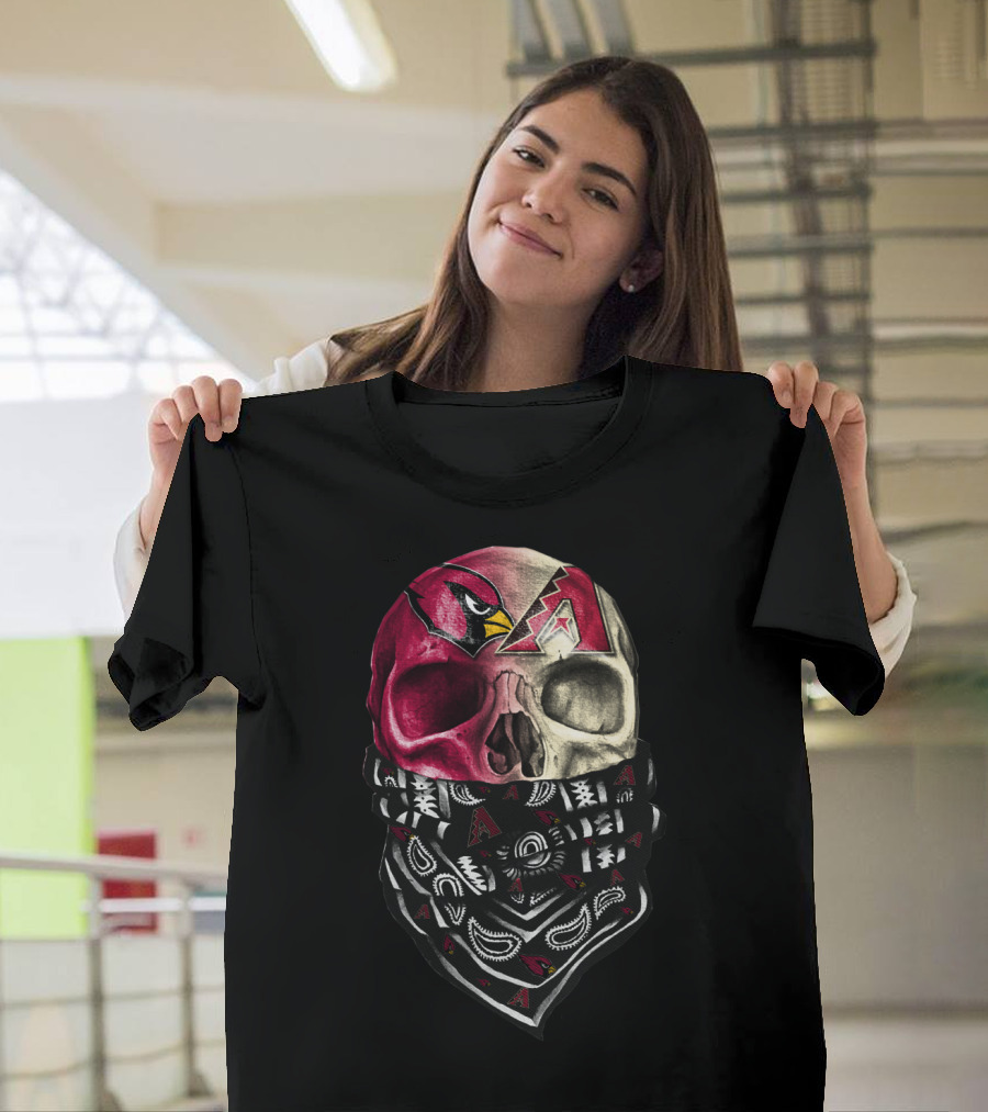 Cardinals Diamondbacks Skull Bandana T-Shirt