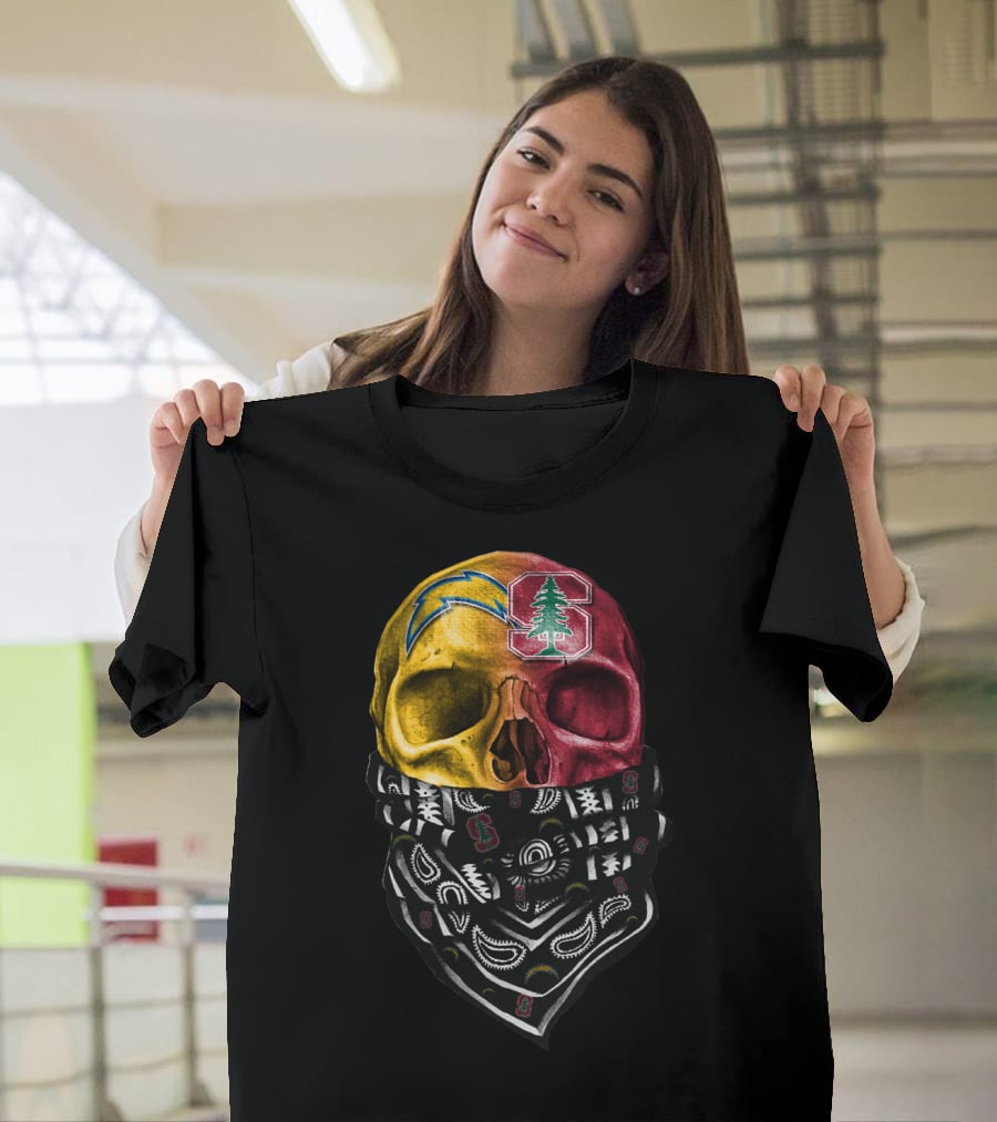 Chargers Stanford Skull Bandana T-Shirt