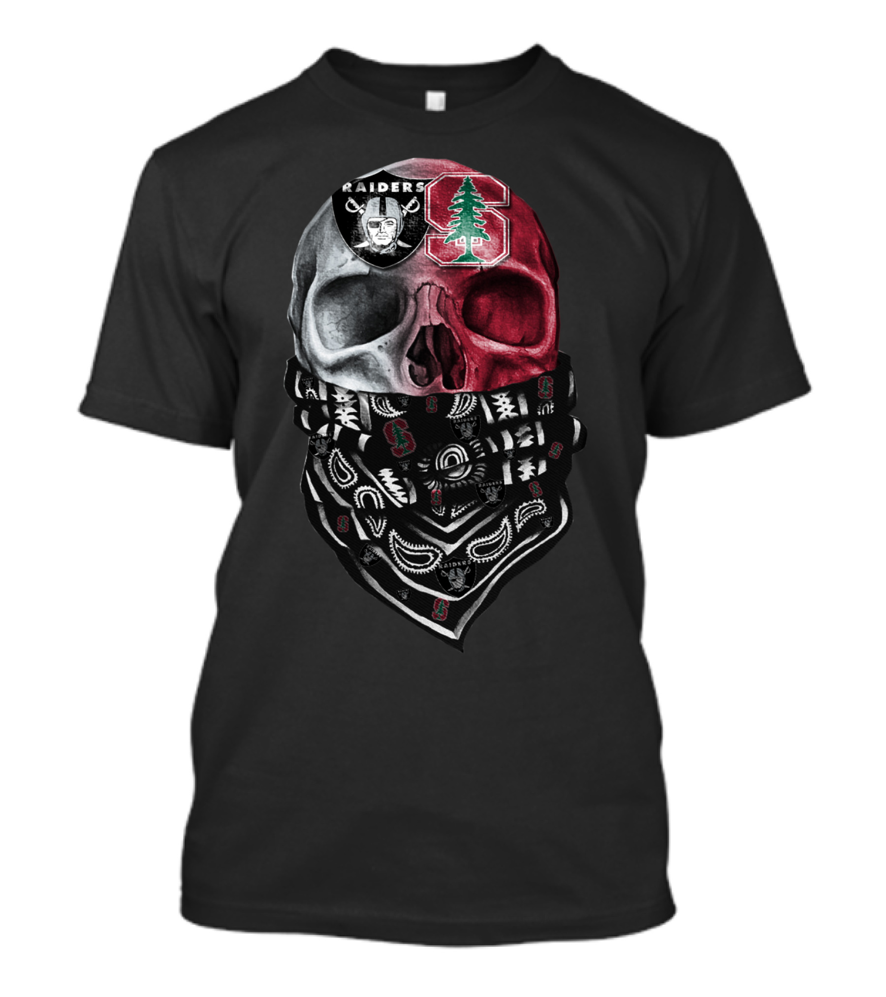 Raiders Stanford Skull Bandana T-Shirt