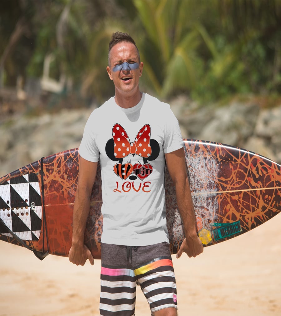 Minnie Mouse Bengals Ohio State Love T-Shirt