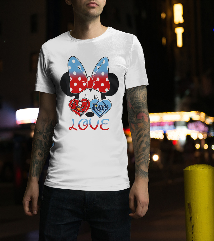 Minnie Mouse Love Tampa Bay Buccaneers Rays T-Shirt