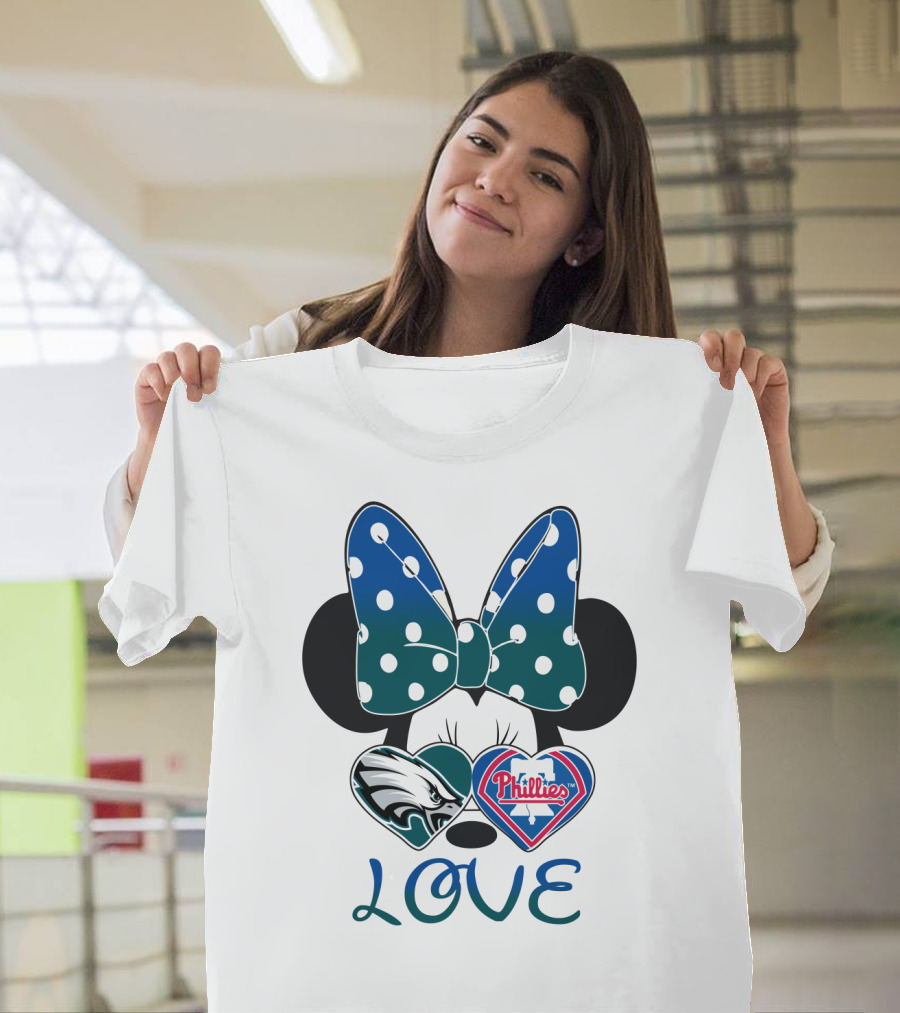 Minnie Mouse Love Eagles Phillies T-Shirt