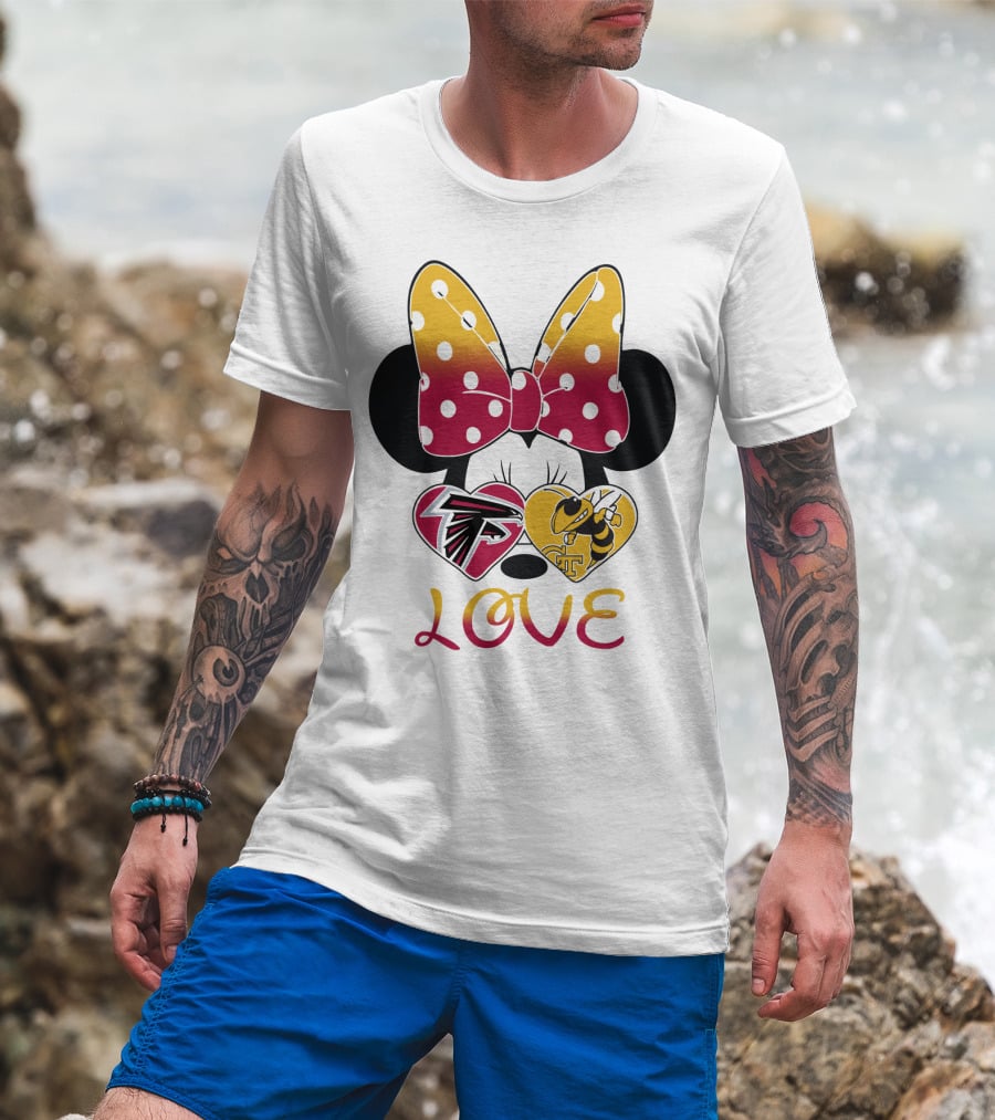 Falcons Georgia Tech Love Minnie Bow T-Shirt