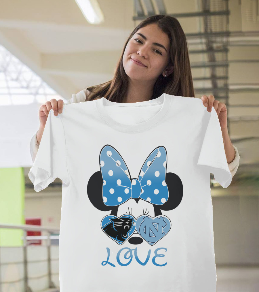 Minnie Carolina Panthers Unc Love T-Shirt
