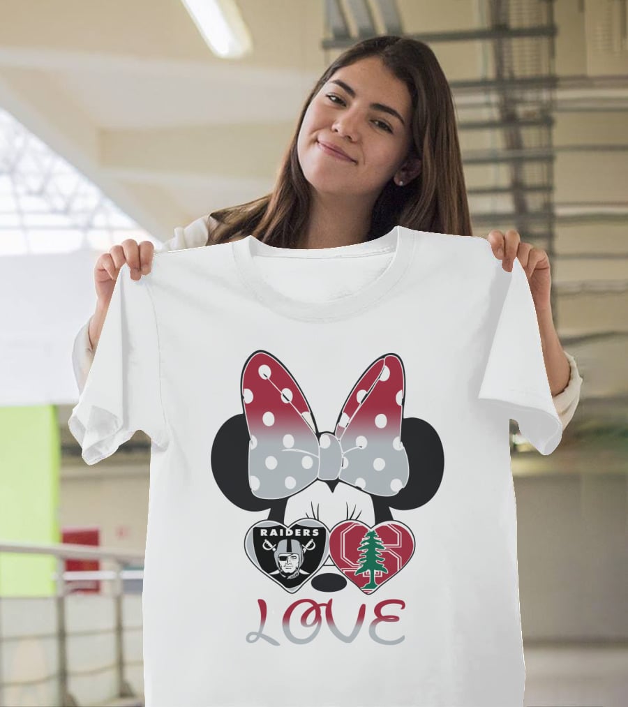 Love Raiders Stanford Minnie Bow Hearts T-Shirt