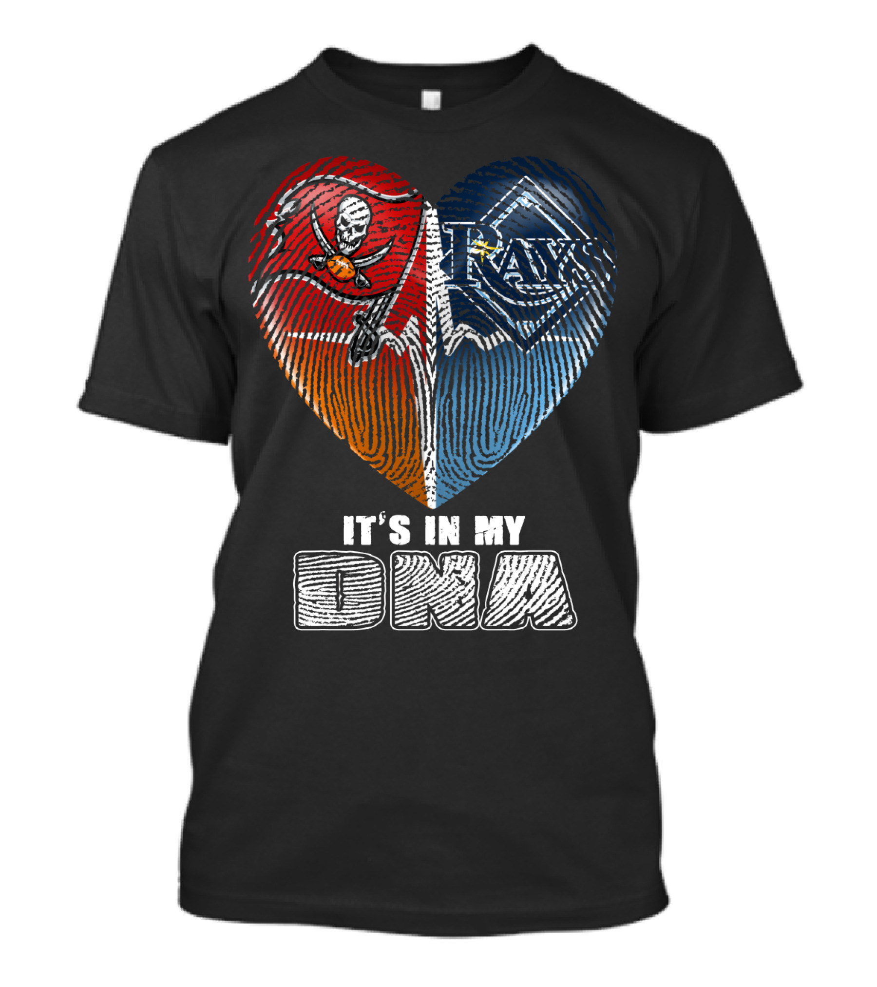 It's In My Dna Buccaneers Rays Heart T-Shirt