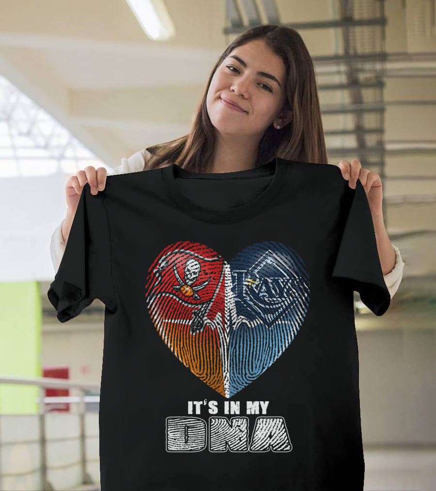 It's In My Dna Buccaneers Rays Heart T-Shirt