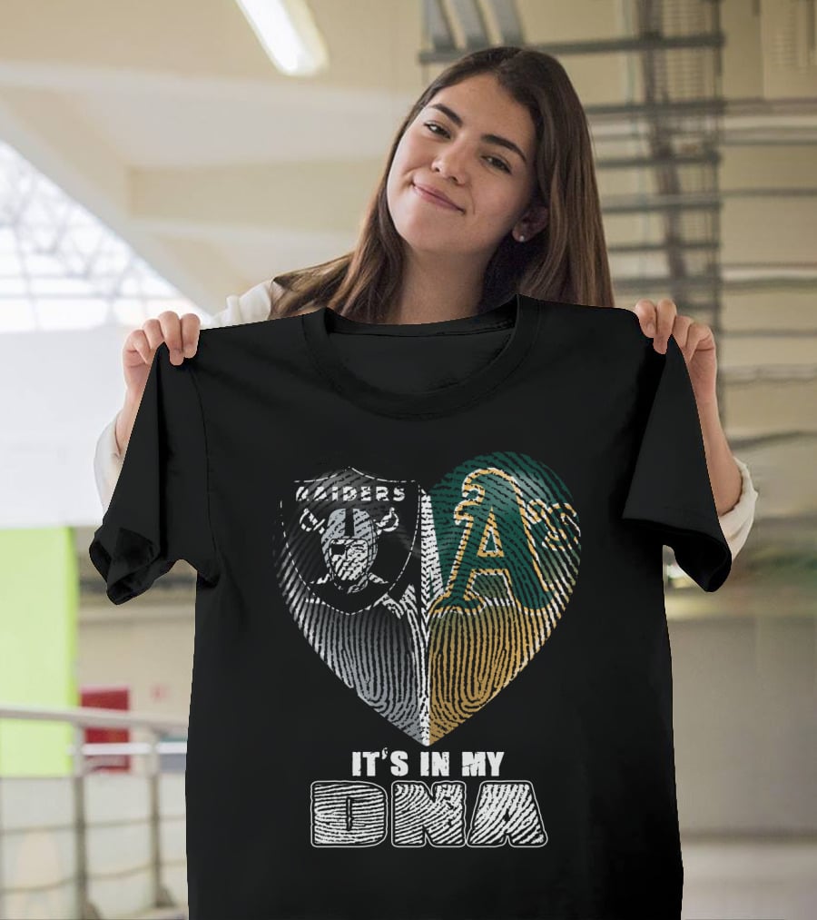Oakland Raiders A's Heart It's In My Dna T-Shirt