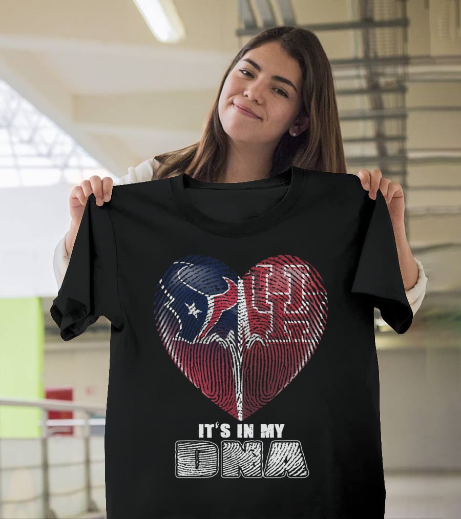 Houston Texans Uh Heart It's In My Dna T-Shirt