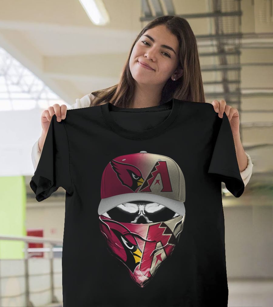 Arizona Cardinals Diamondbacks Mask Cap Combo T-Shirt