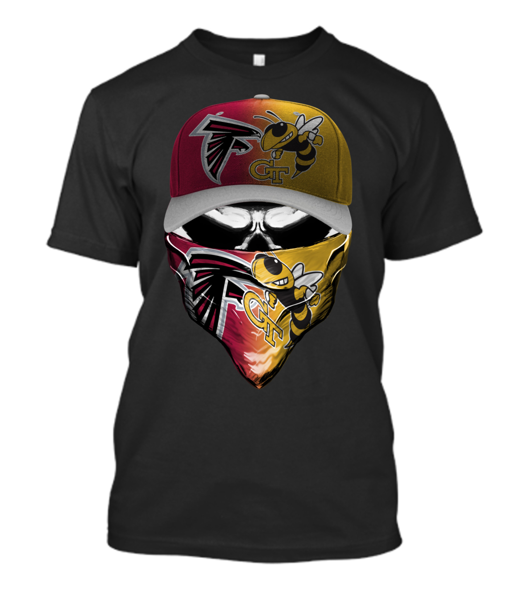 Falcons Gt Skull Mask Cap Football Crossover T-Shirt