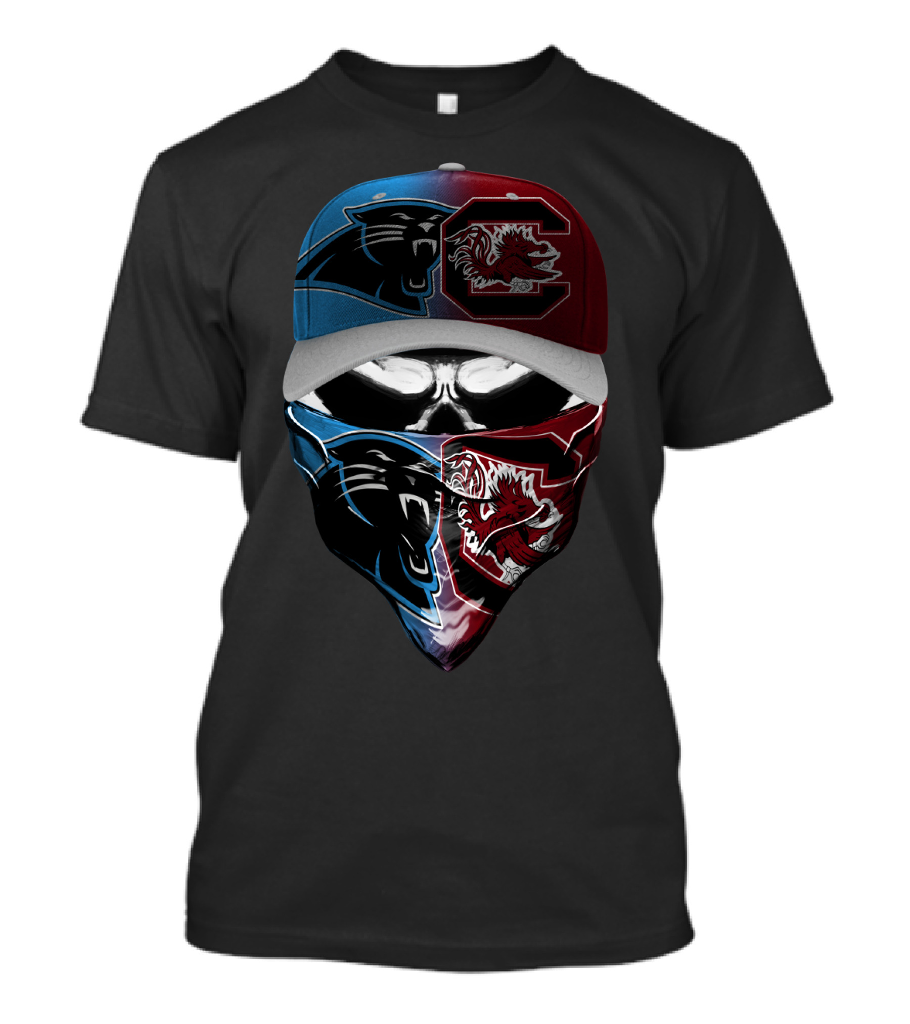 Panthers Gamecocks Split Mask Skum 088 T-Shirt