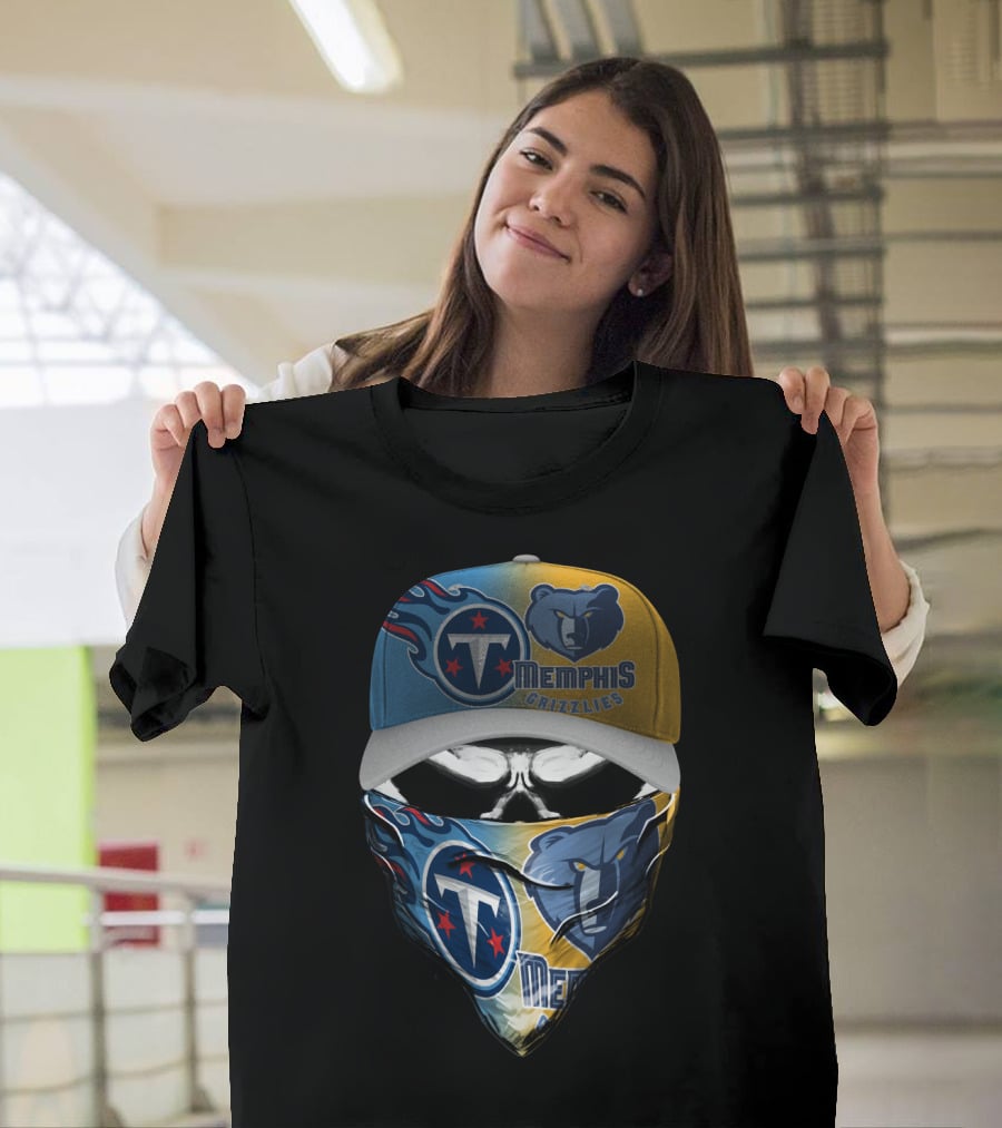 Memphis Grizzlies Tennessee Titans Fan Gear Skum 128 T-Shirt