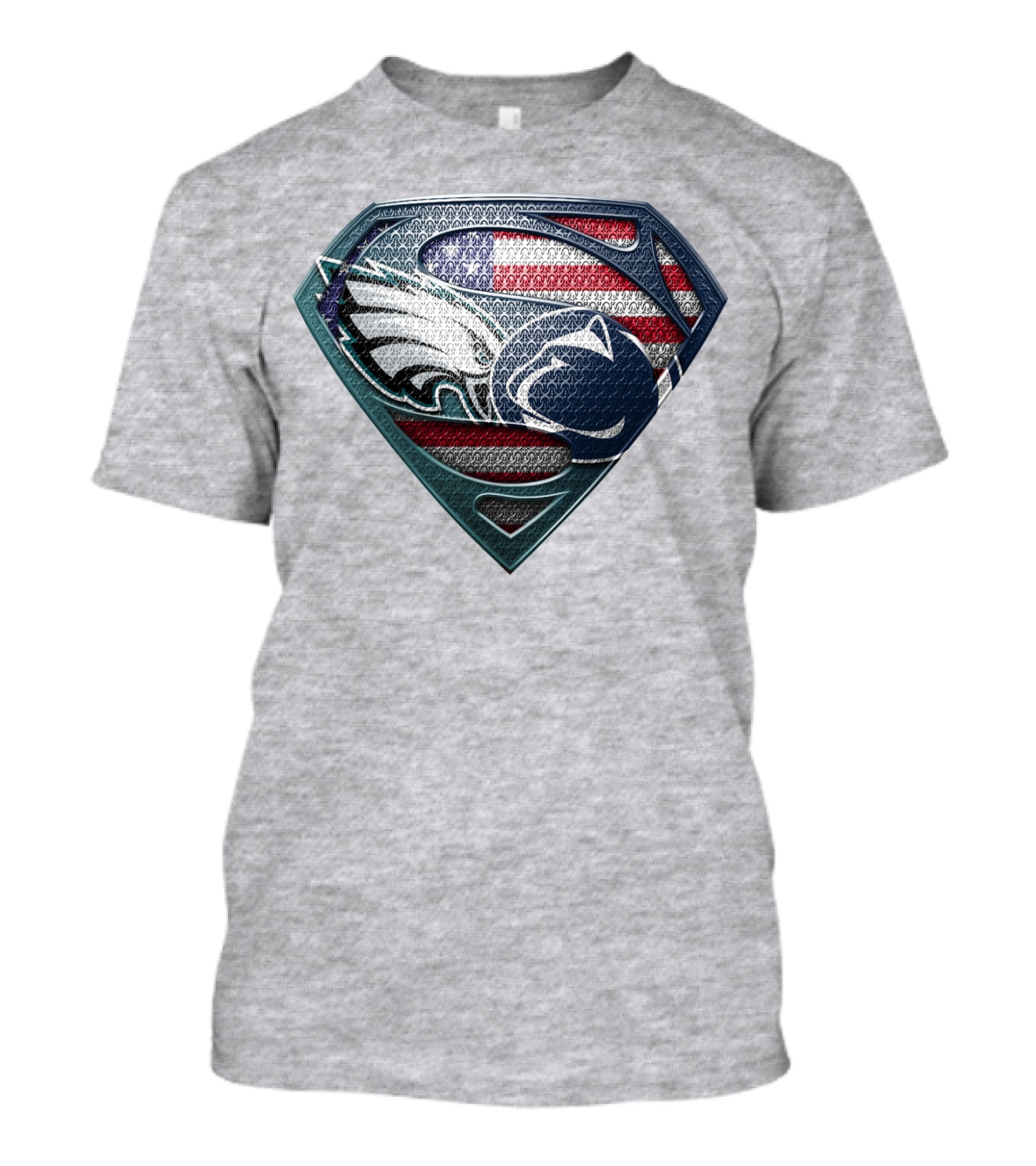 American Flag Philadelphia Eagles Penn State Superman Shield T-Shirt