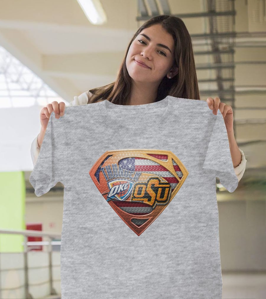Okc Thunder Osu American Shield T-Shirt