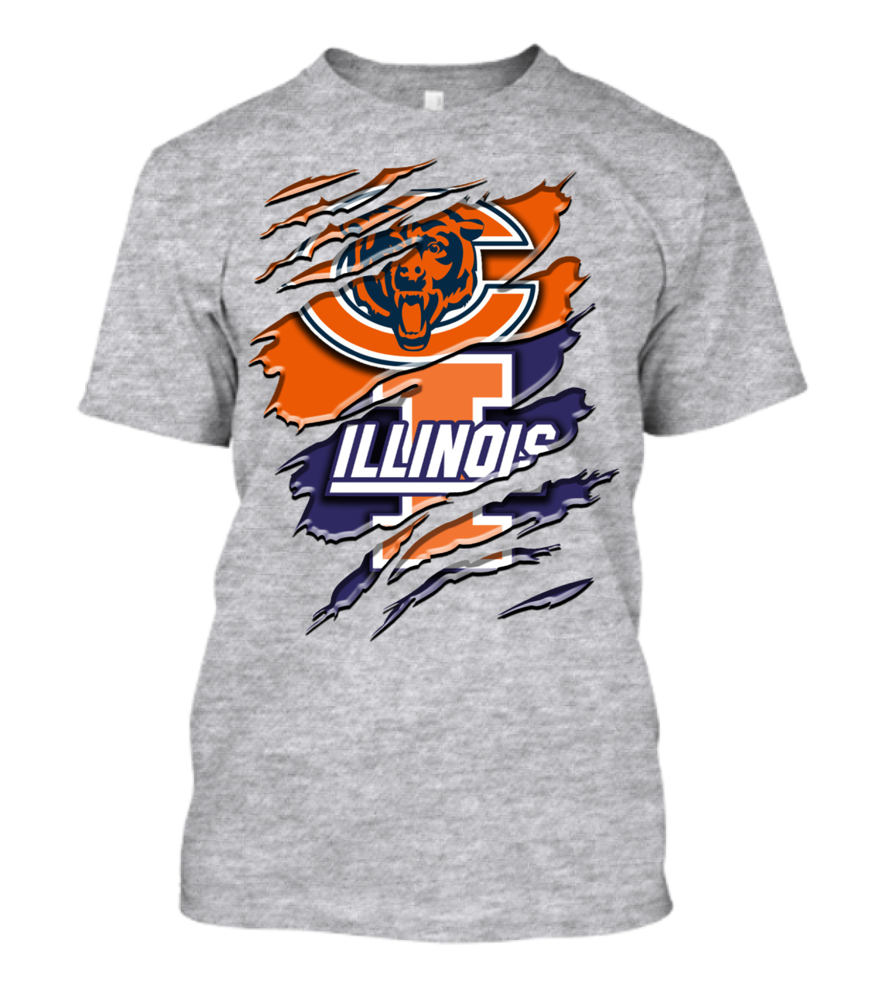 Chicago Bears Illinois Fighting Illini Mashup Rah T-Shirt