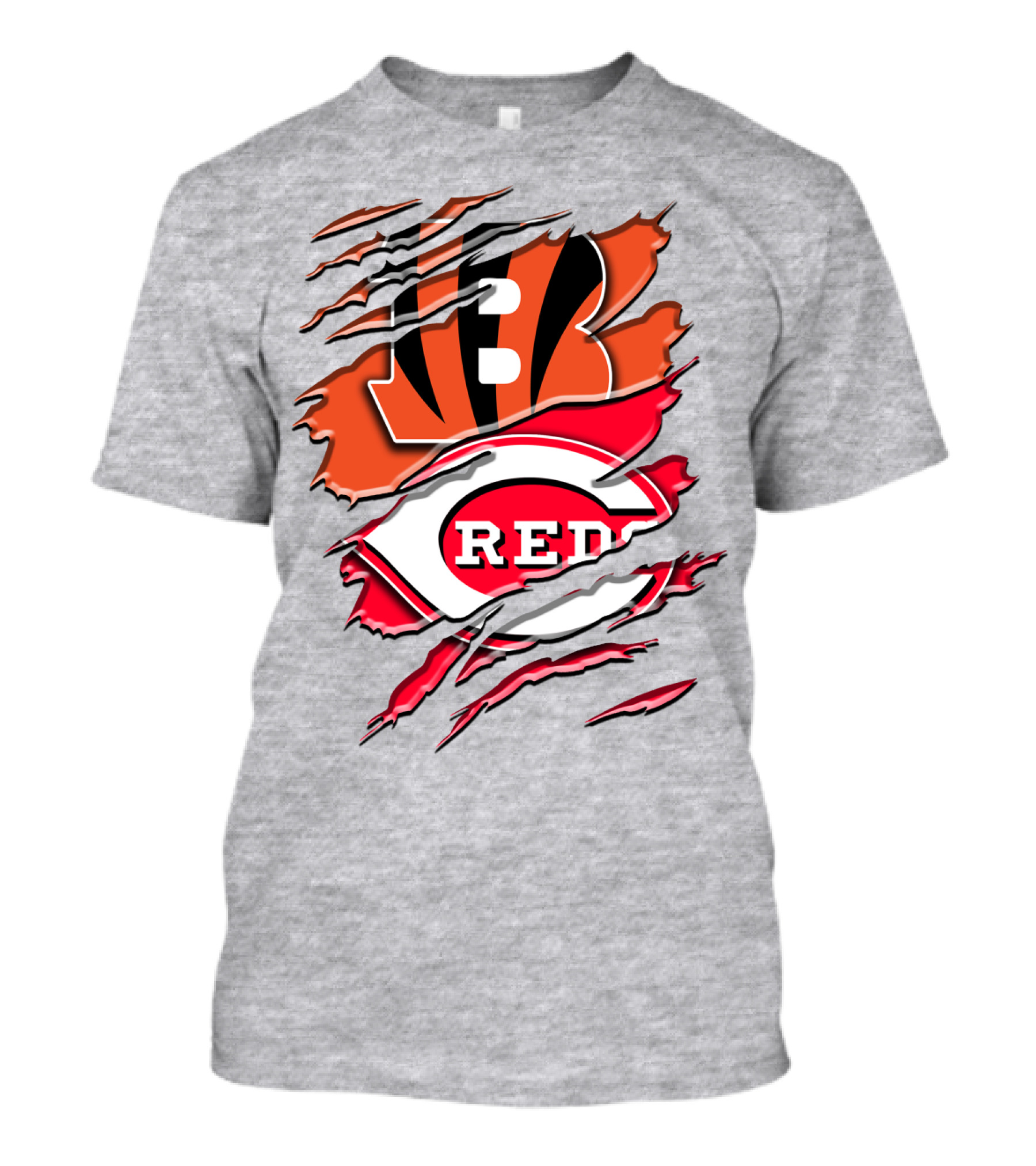Bengals Reds Ripped Claw T-Shirt
