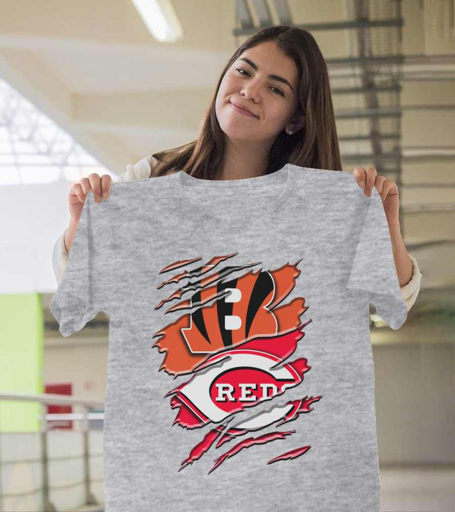 Bengals Reds Ripped Claw T-Shirt
